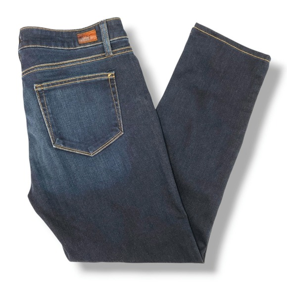 PAIGE Denim - Paige Skyline Skinny Jeans Mid Rise Surface Dark Wash Ankle Crop Stretch 30